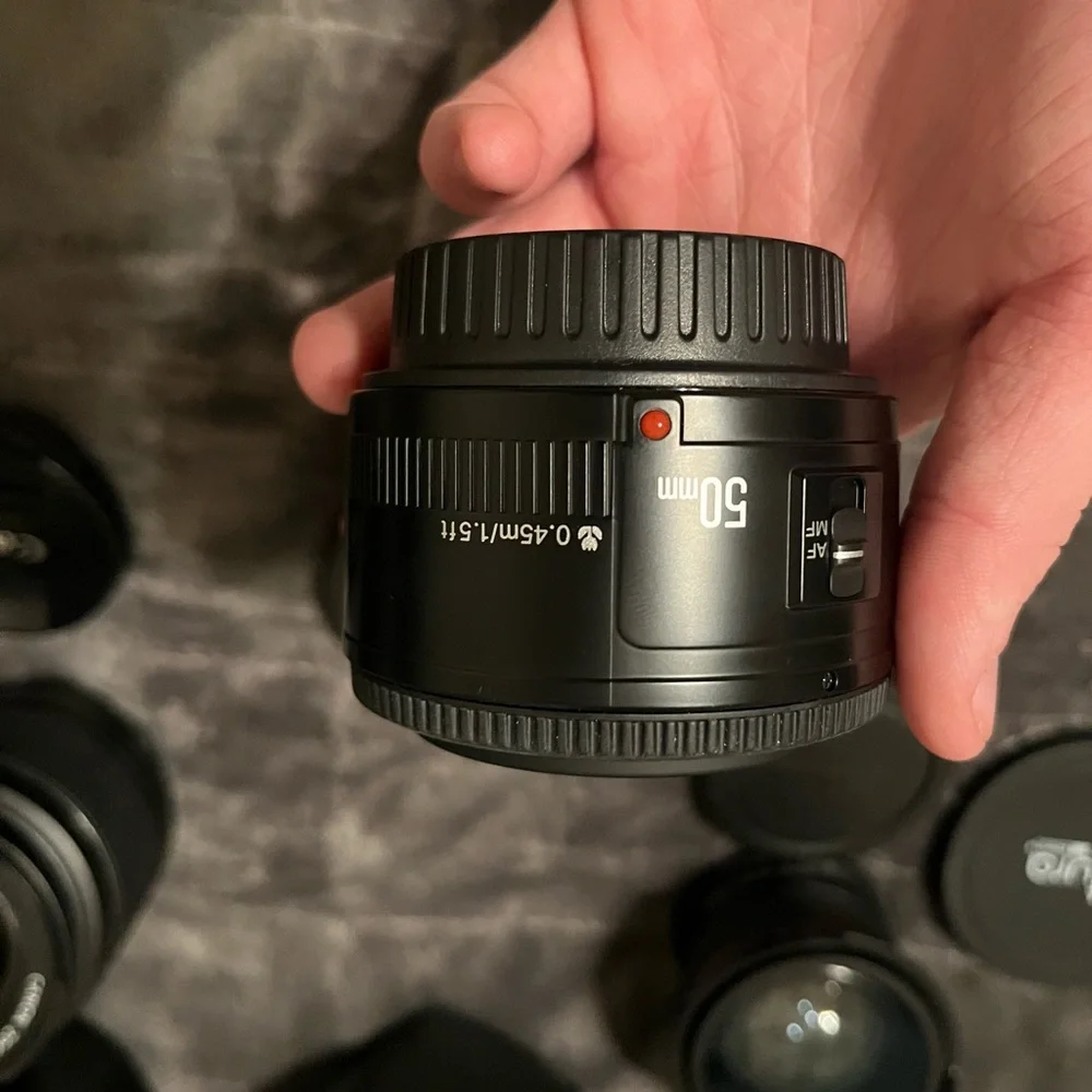 Canon EOS Rebel T5 camera with lenses